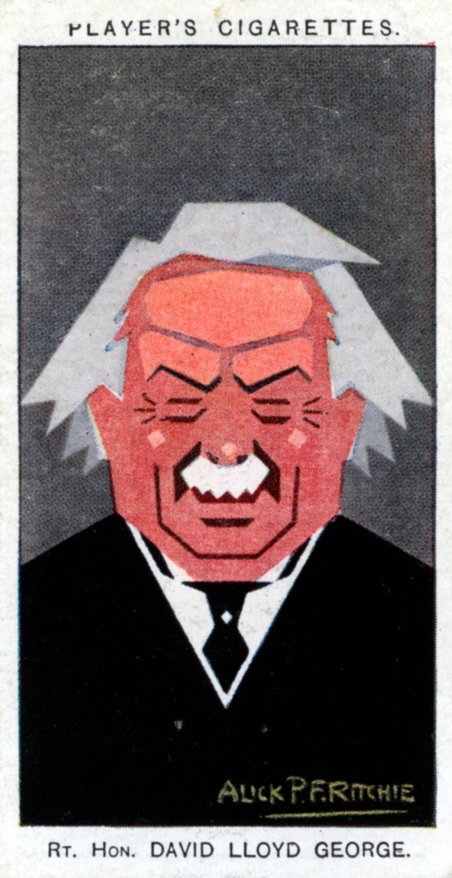 David Lloyd George, 1º Earl Lloyd-George, primeiro ministro britânico, 1926. de Alick P. F. Ritchie