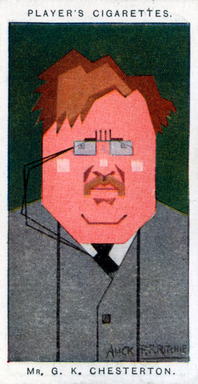 GK Chesterton, poeta britânico, romancista e crítico, 1926 de Alick P. F. Ritchie