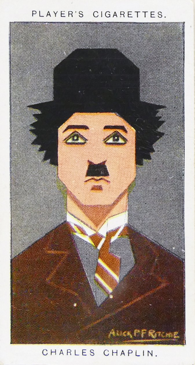 Cartão de cigarro do jogador de 1926: Charlie Chaplin de Alick Penrose Forbes Ritchie
