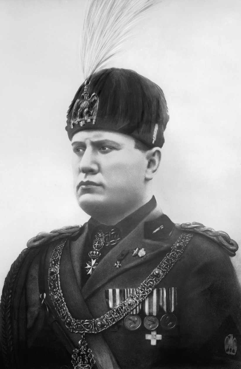 Benito Mussolini (foto a p/b) de Fratelli Alinari