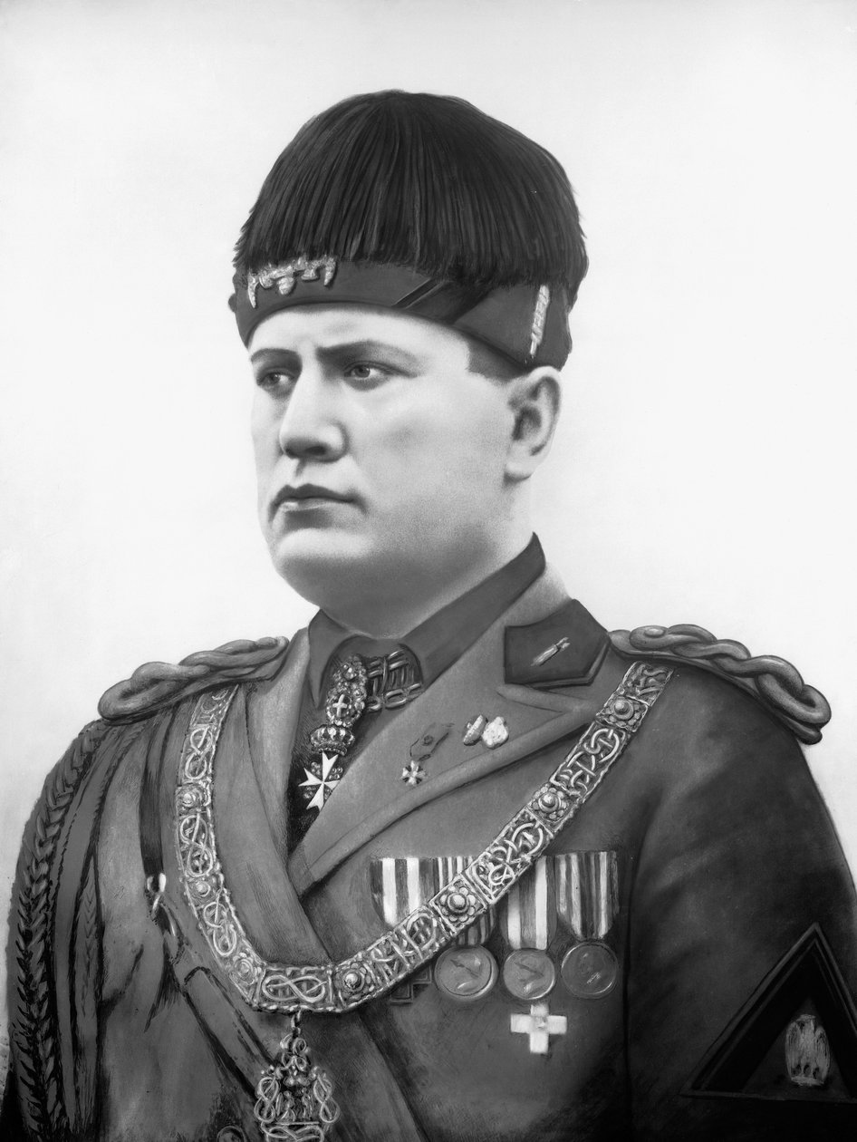 Benito Mussolini (foto a p/b) de Fratelli Alinari