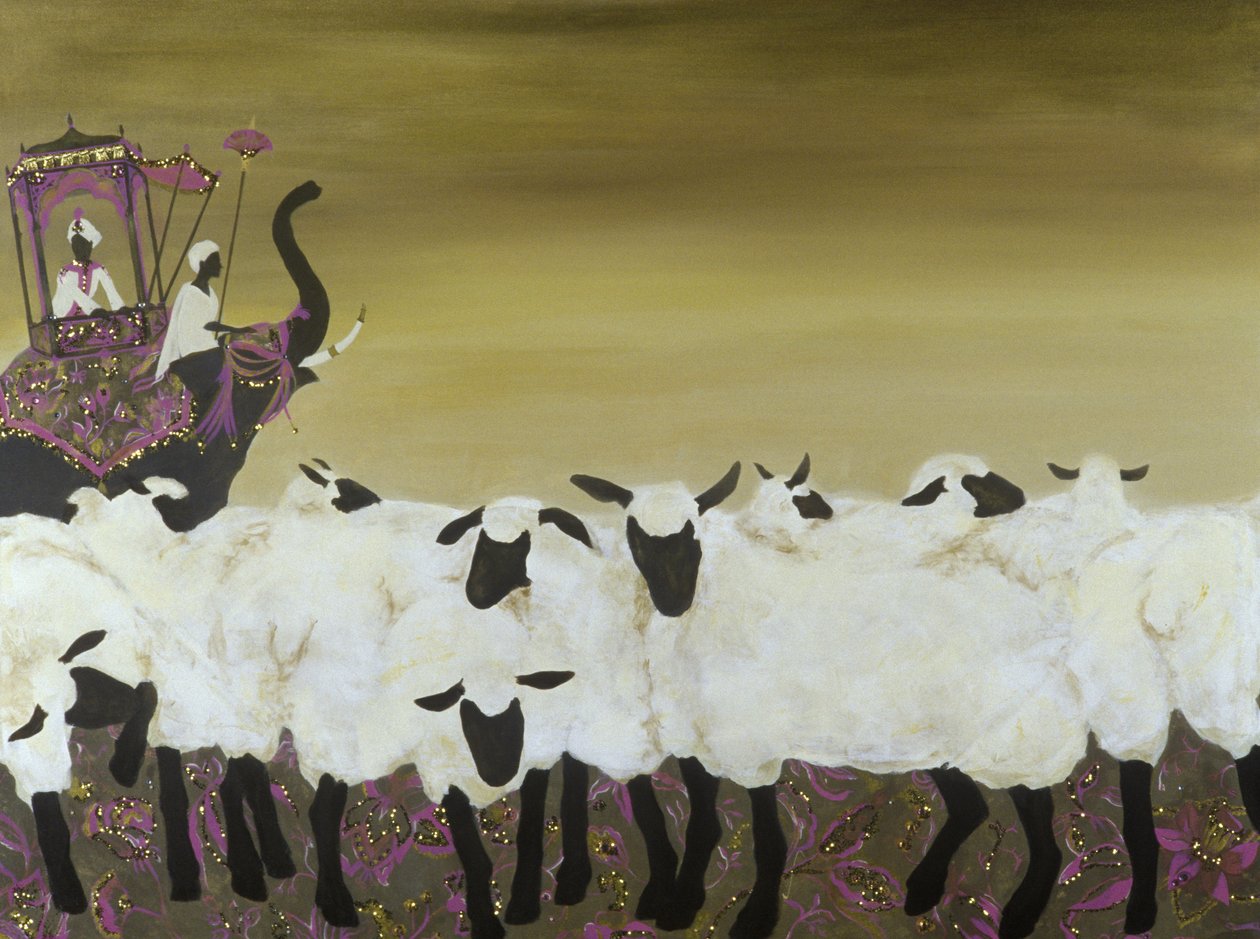 Estudantes de intercâmbio (acrílico e óleo sobre tela) de Alix Contemporary Artist Soubiran Hall