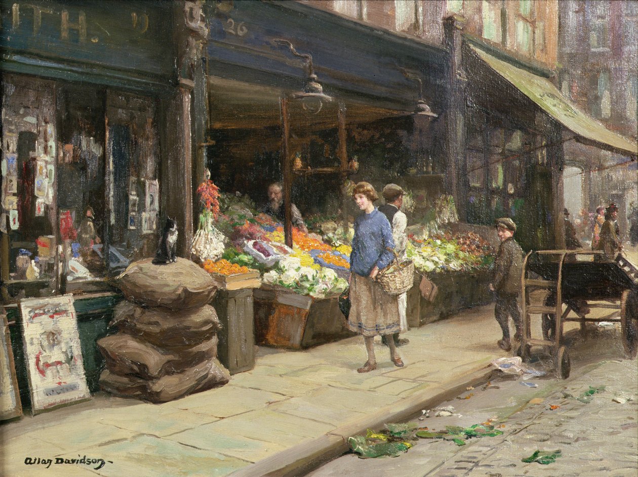 Um, londres, rua, mercado de Allan Douglas Davidson
