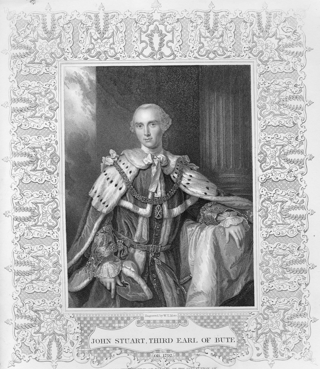 John Stuart, terceiro Conde de Bute, gravado por WT Mote, 1792 de Allan Ramsay