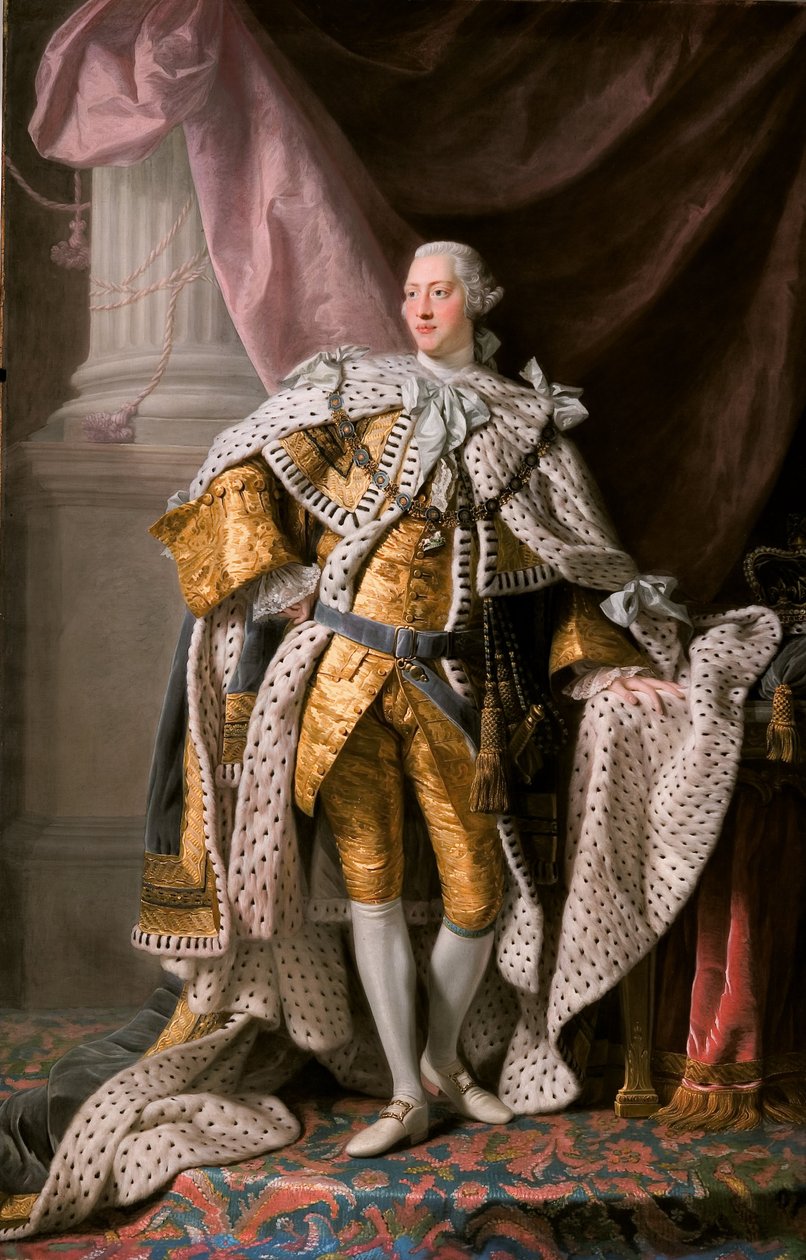Rei George III em vestes de coroação de Allan Ramsay