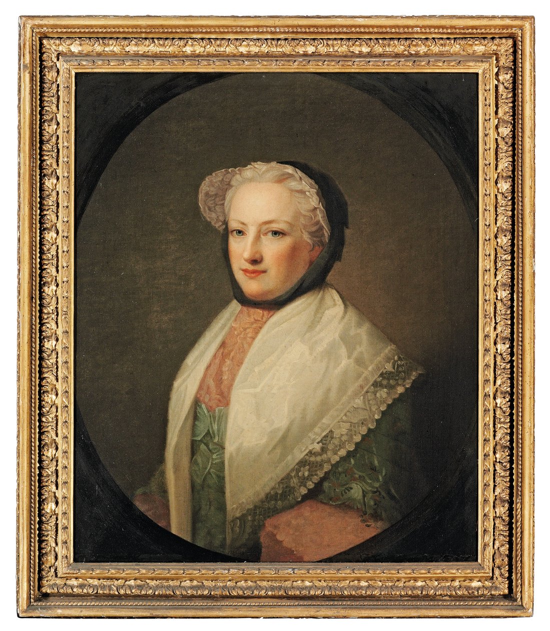 Retrato de Anne Drelincourt, Lady Primrose, numa oval fingida, c.1709-75 (óleo sobre tela) de Allan (follower of) Ramsay