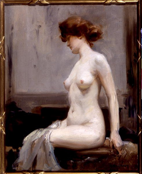 O Modelo (óleo a bordo) de Allan Douglas Davidson