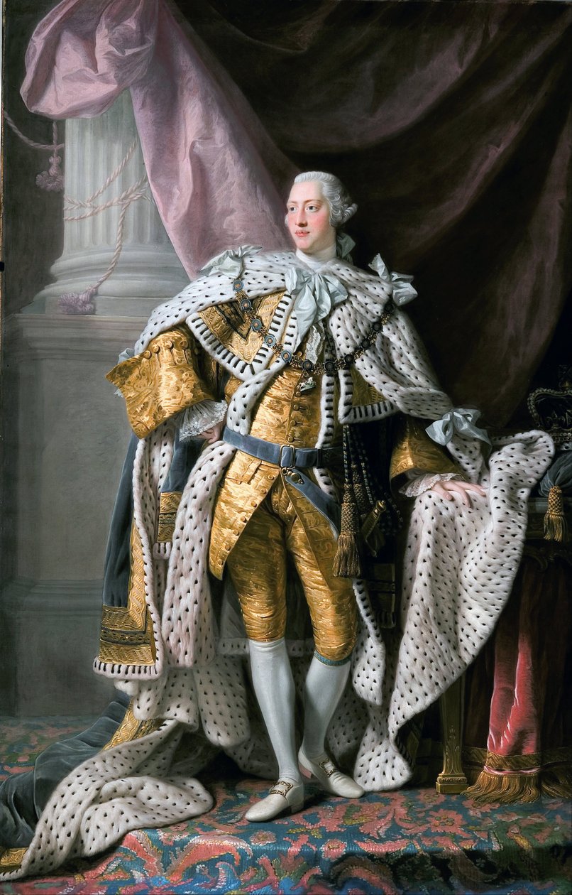""Retrato do Rei George III (1738-1820) Rei da Inglaterra em Vestido de Coroação"" Pintura de Allan Ramsay (1713-1784) por volta de 1770 Galeria de Arte do Sul da Austrália Adelaide Austrália de Allan Ramsay