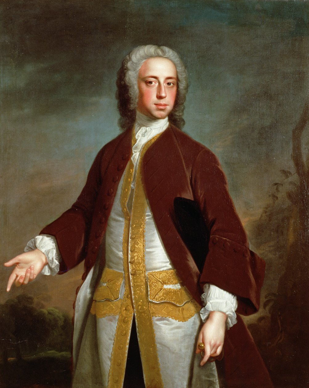 Retrato de Lord Sherard Manners, sexto filho do duque de Rutland, antes de 1742 de Allan Ramsay