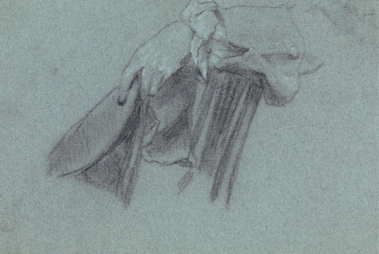 Estudo de uma mão segurando um chapéu de Allan Ramsay