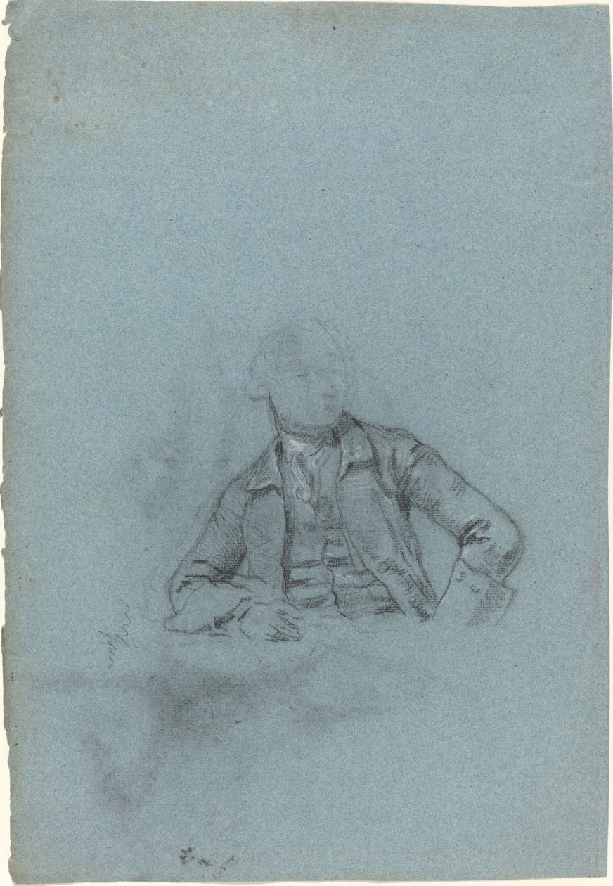 Estudo de um homem sentado [reto] de Allan Ramsay