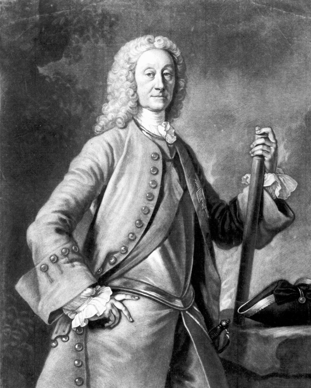 O honrado direito John Dalrymple, 2º Conde de Escada, gravado por John Faber de Allan Ramsay