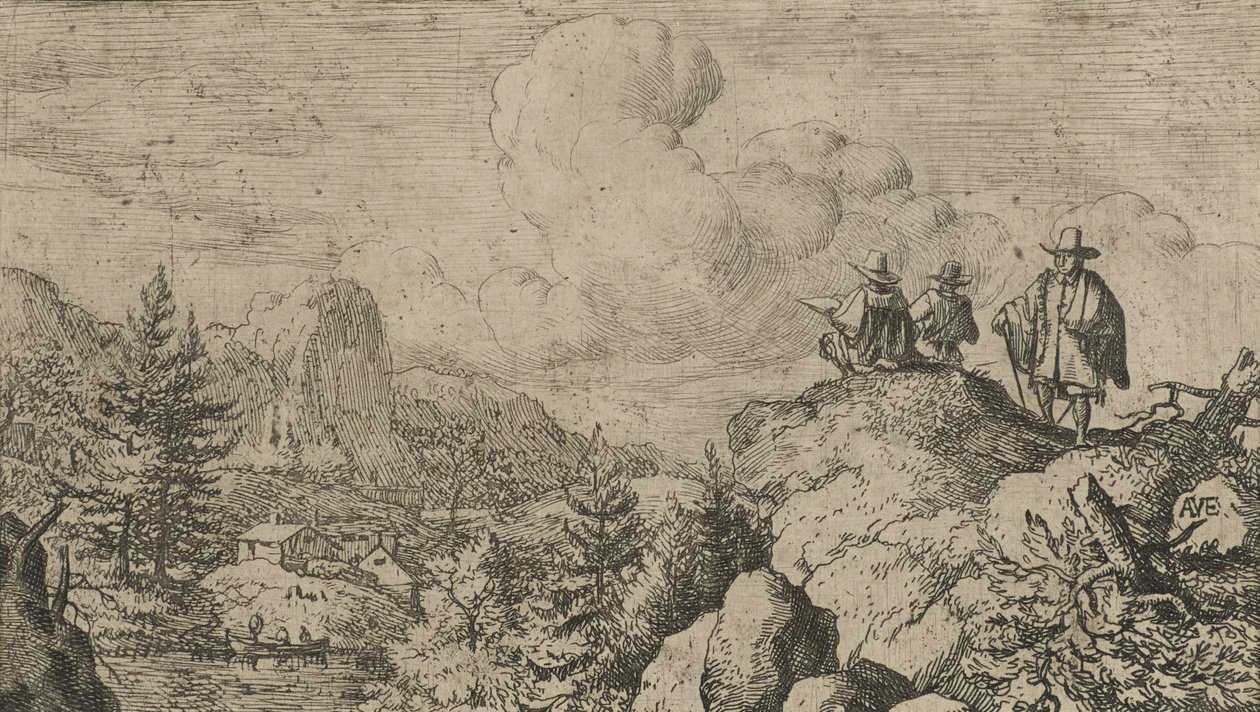 The Draughtsmen, c.1644 (gravura sobre papel avermelhado) de Allart van Everdingen