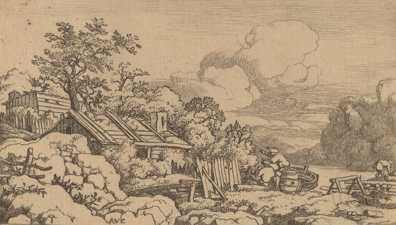 Cabana do Carpinteiro, provavelmente c. 16451656. de Allart van Everdingen