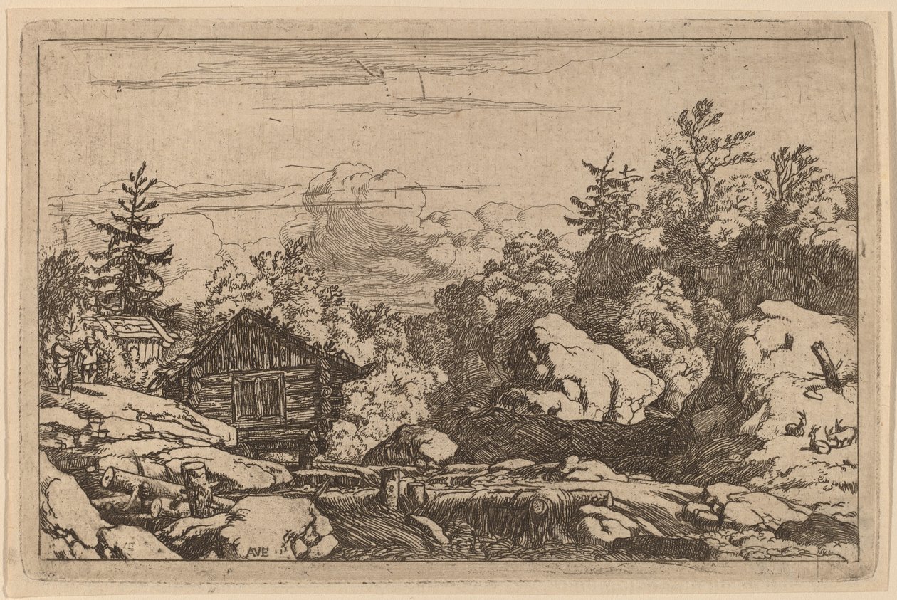 Chalés no Banco, provavelmente c. 16451656. de Allart van Everdingen