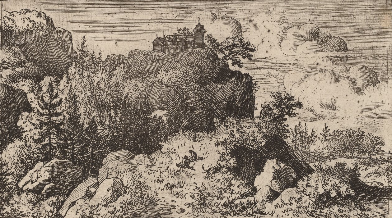 Abetos no Desfiladeiro, provavelmente c. 16451656. de Allart van Everdingen