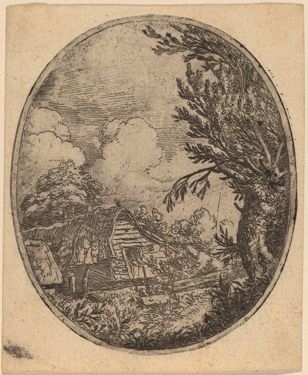 Hamlet entre as árvores de Allart van Everdingen