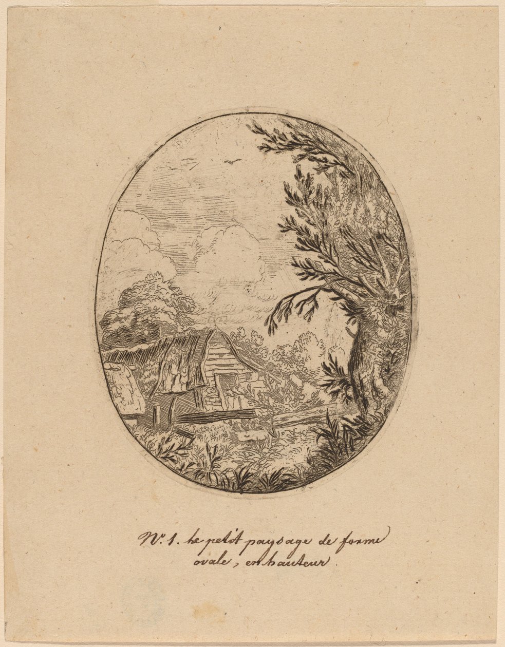 Hamlet entre as árvores, provavelmente c. 16451656. de Allart van Everdingen