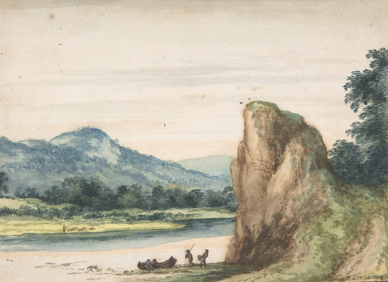 Paisagem, meados do século XVII. de Allart van Everdingen