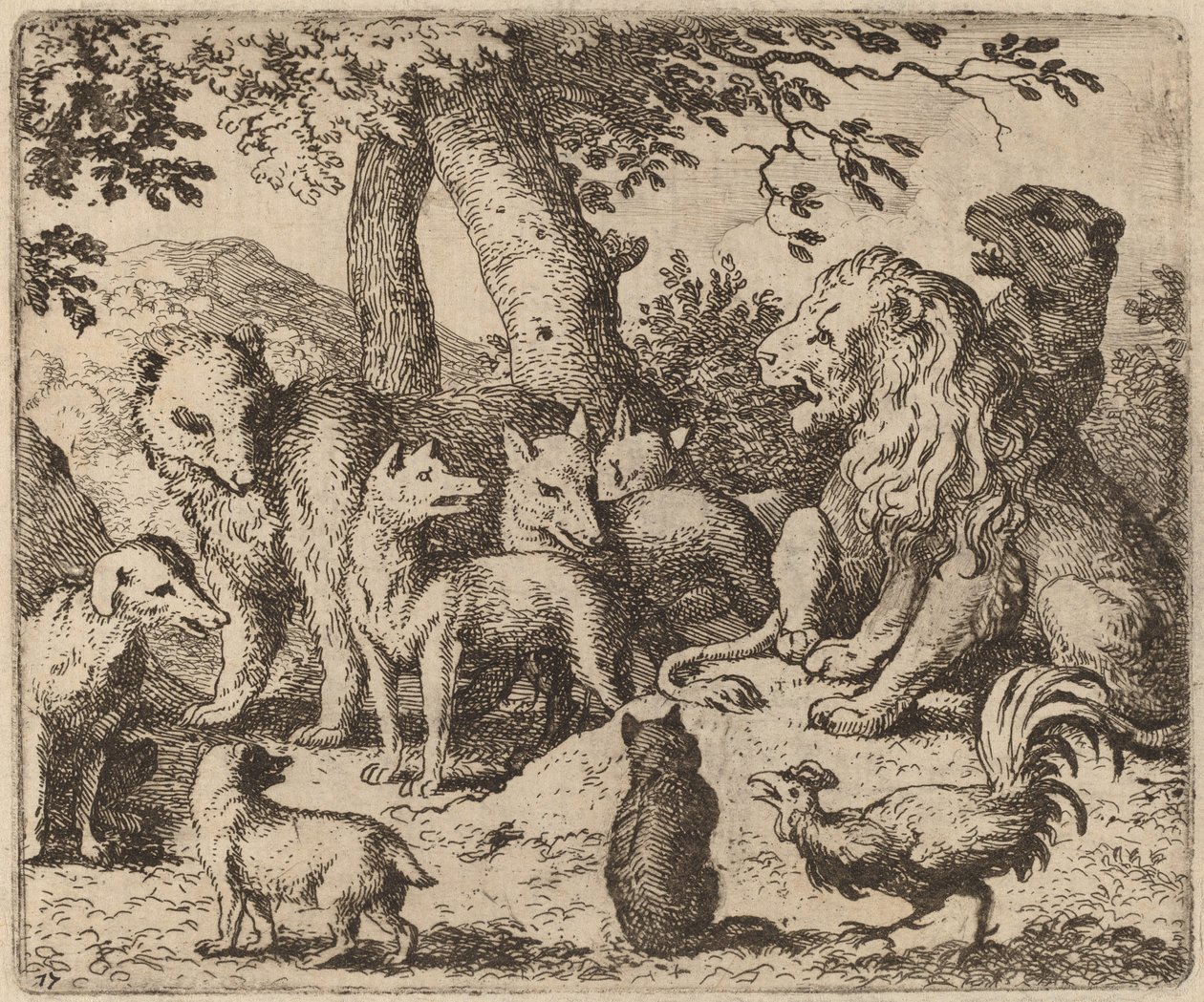 Reynard tenta limpar a si mesmo, provavelmente c. 16451656. de Allart van Everdingen