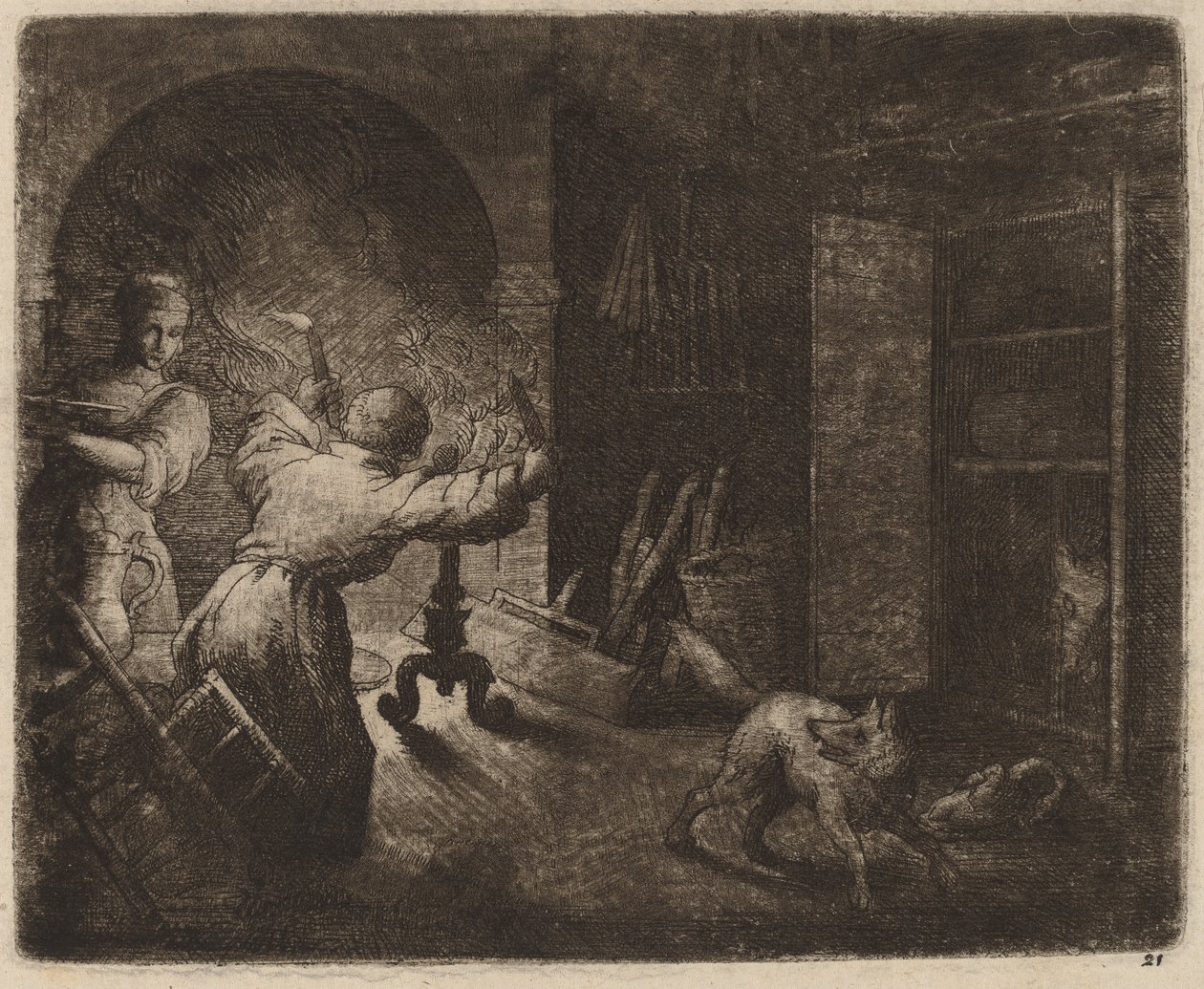 Reynard rouba um Capão do Pastor, provavelmente c. 16451656. de Allart van Everdingen