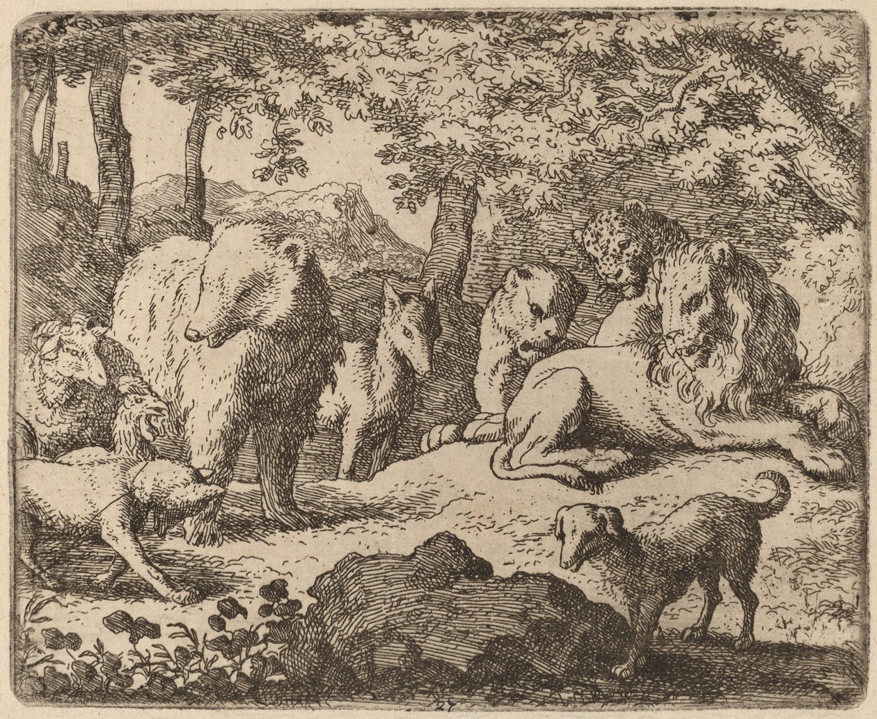 Reynard é liberado para contar sua história, provavelmente c. 16451656. de Allart van Everdingen