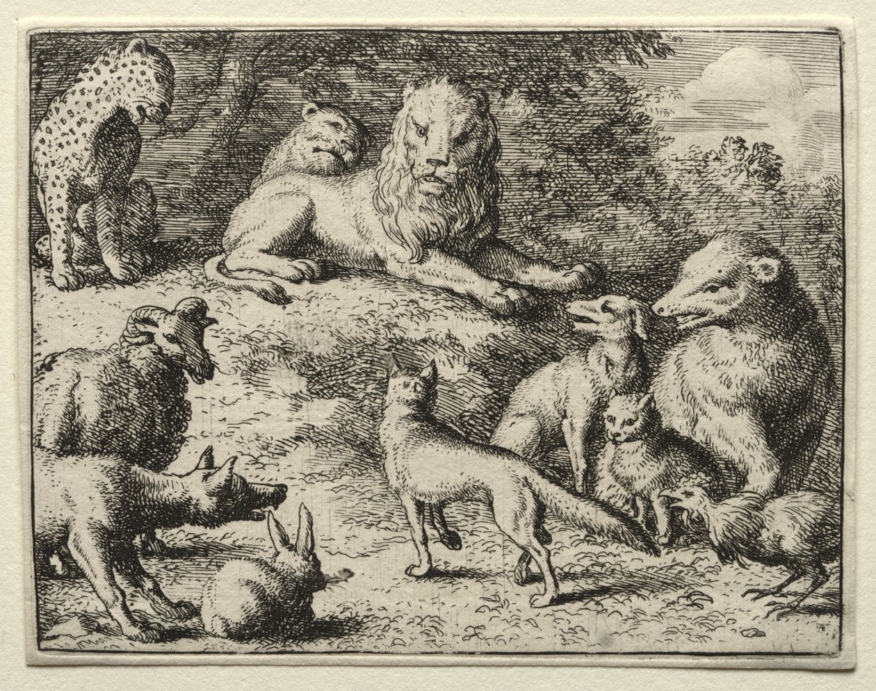 Reynard the Fox: Reynard aparece na corte de Allart van Everdingen