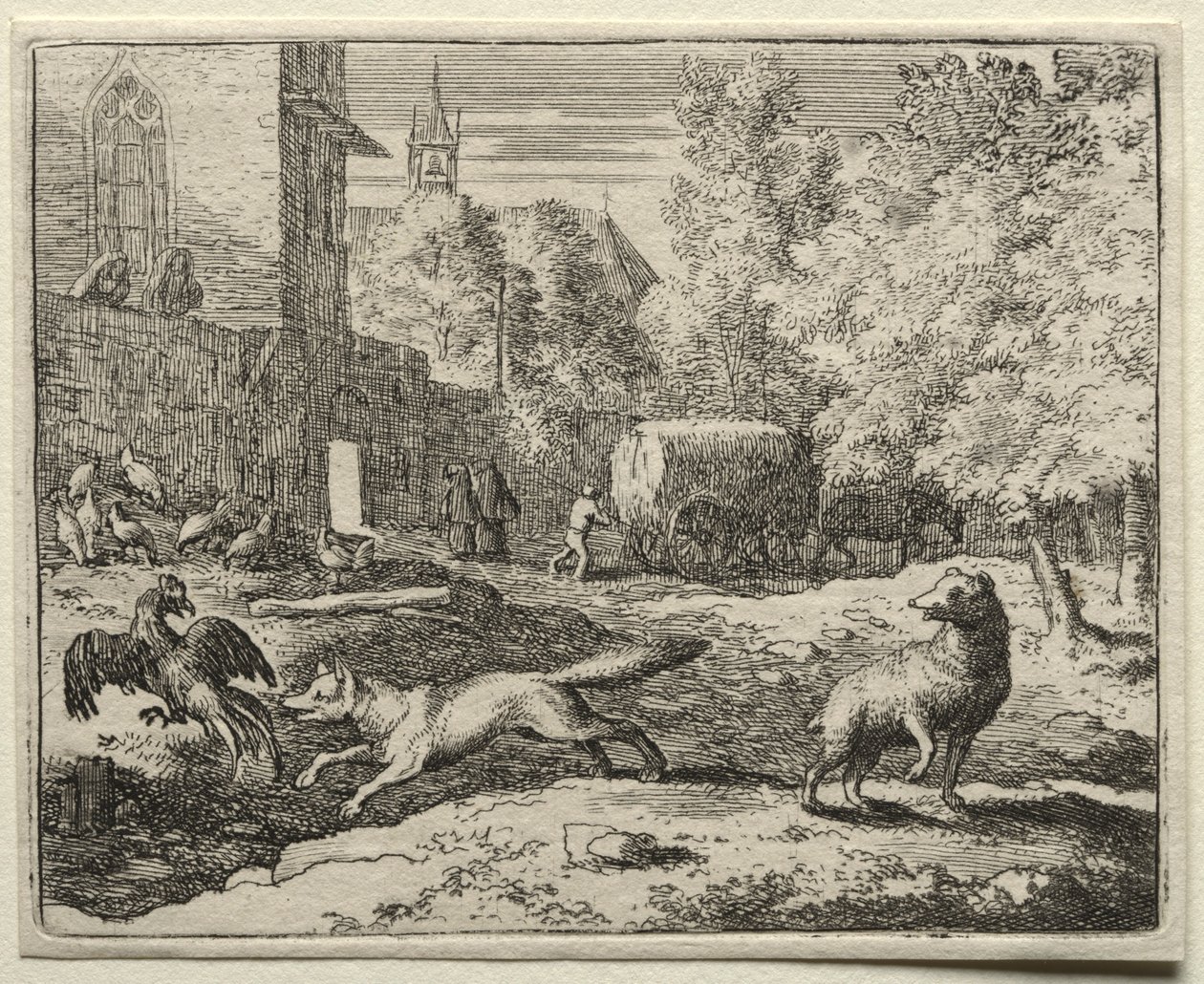 Reynard the Fox: Reynard Chasing Hens. de Allart van Everdingen