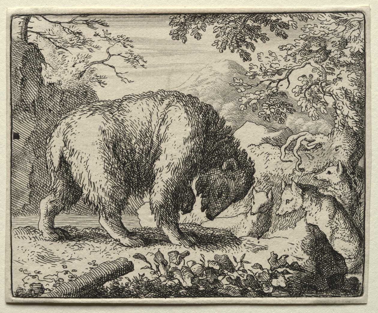 Reynard the Fox: Reynard promete mel para o urso de Allart van Everdingen
