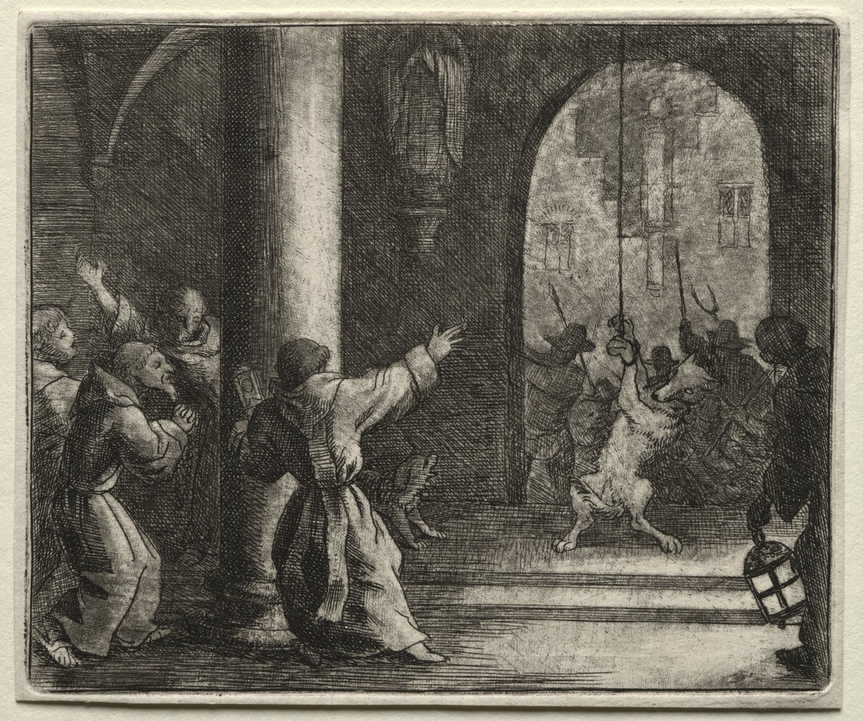 Reynard, a raposa: Reynard engana o lobo de Allart van Everdingen