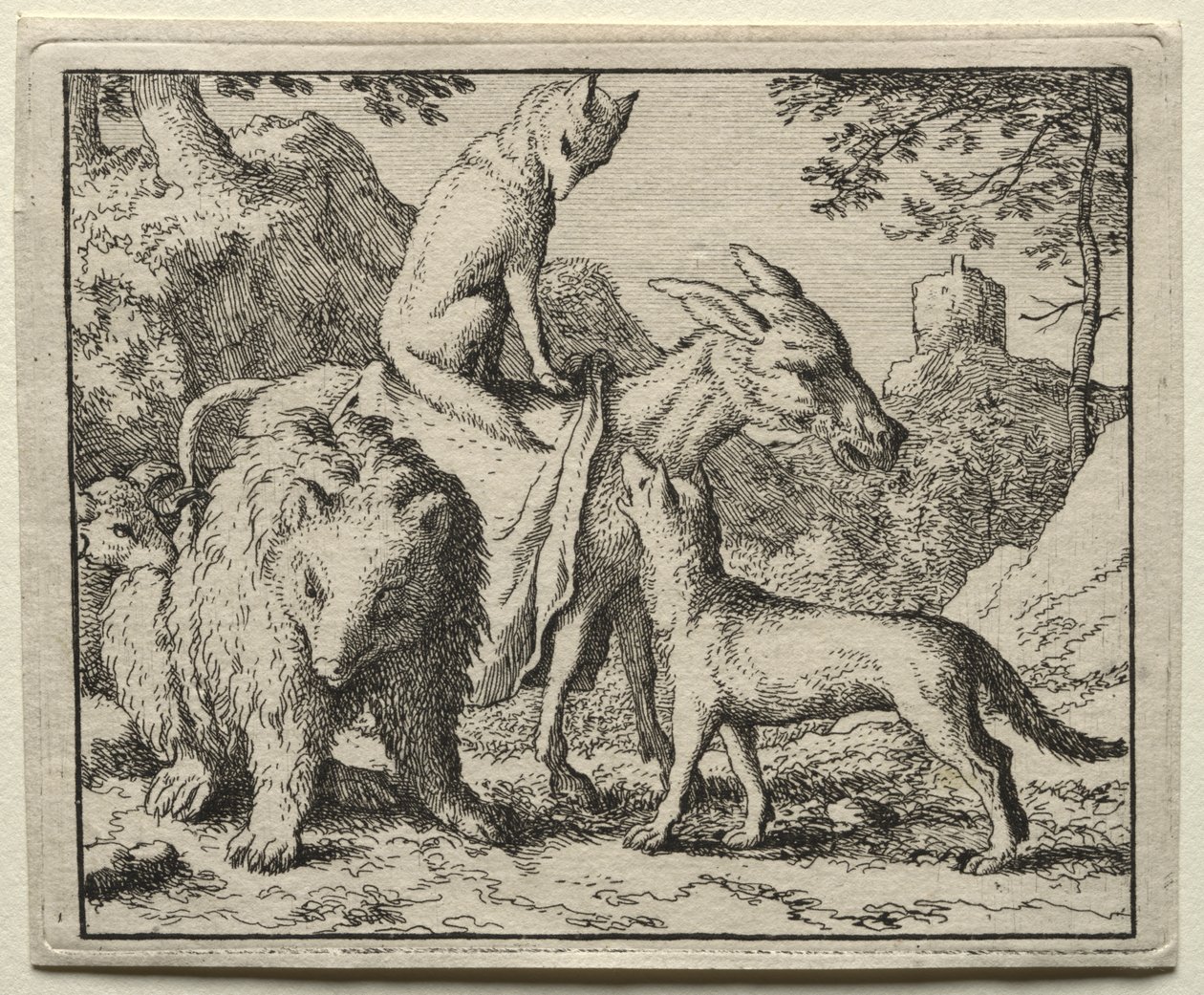 Reynard the Fox: Reynard e seus companheiros de Allart van Everdingen