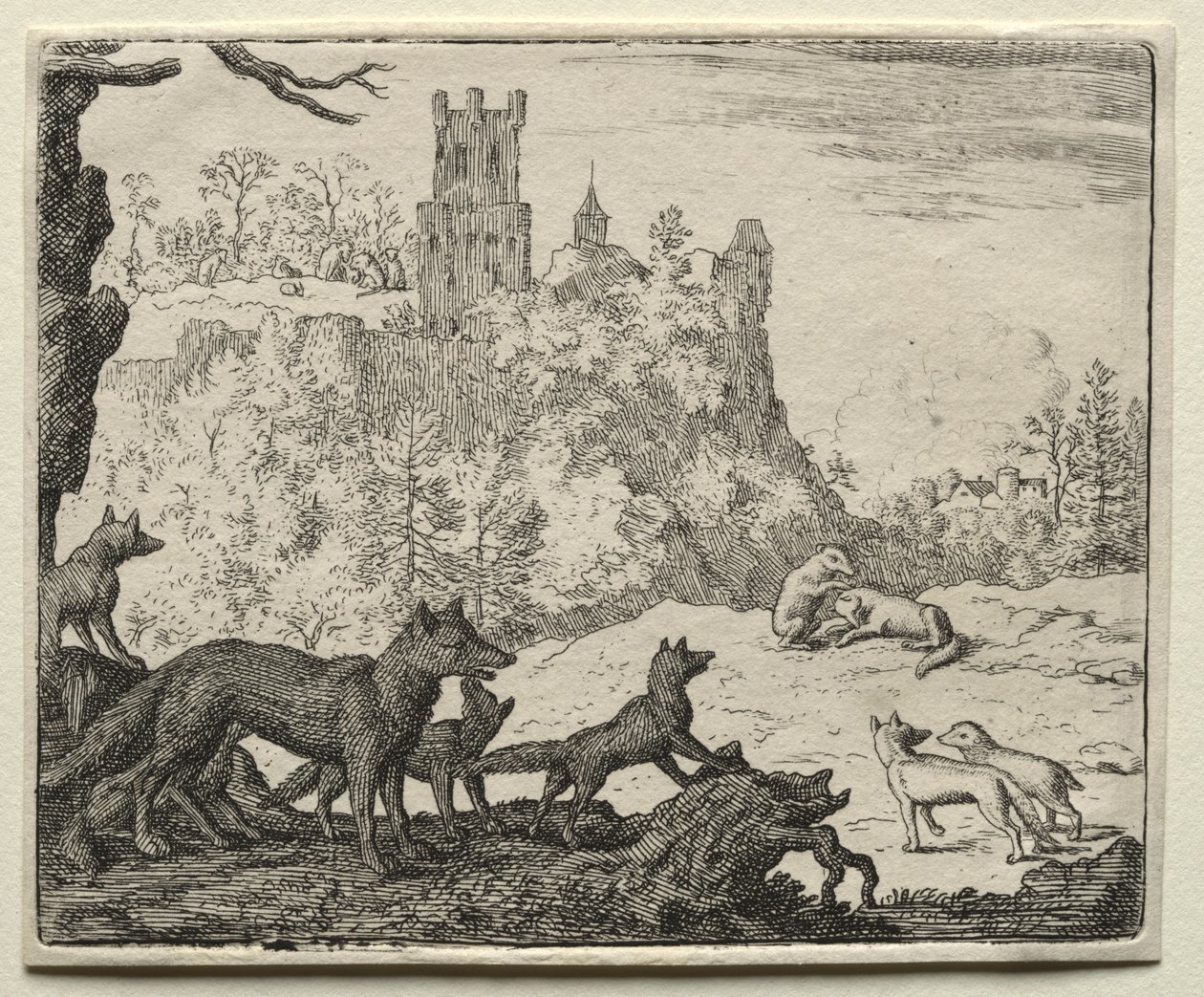 Reynard, a Raposa: Reynard e o Texugo partem para a Corte de Allart van Everdingen