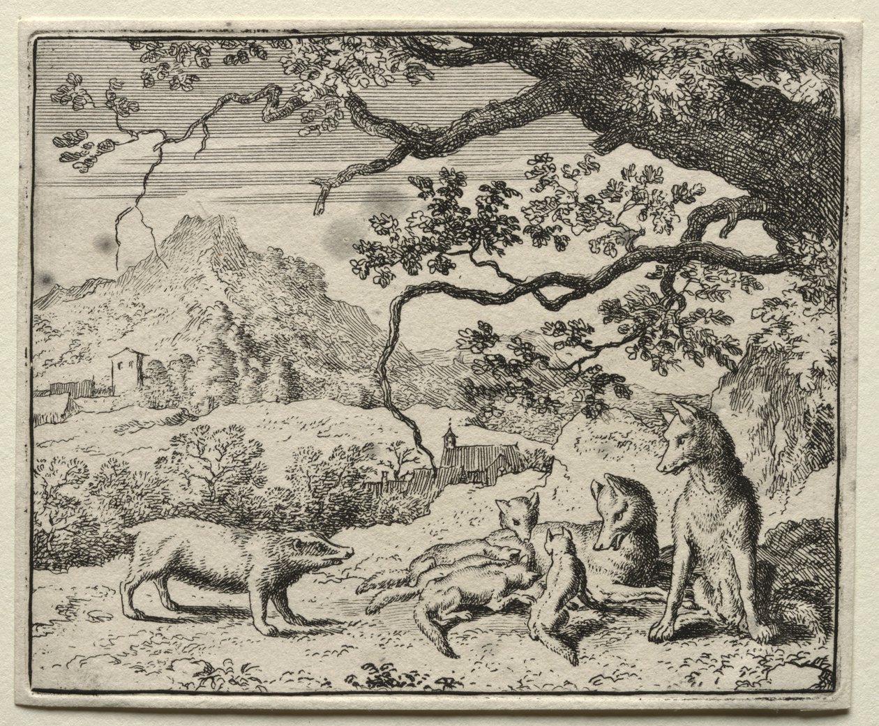Reynard the Fox: The Badger chama Reynard para o tribunal. de Allart van Everdingen