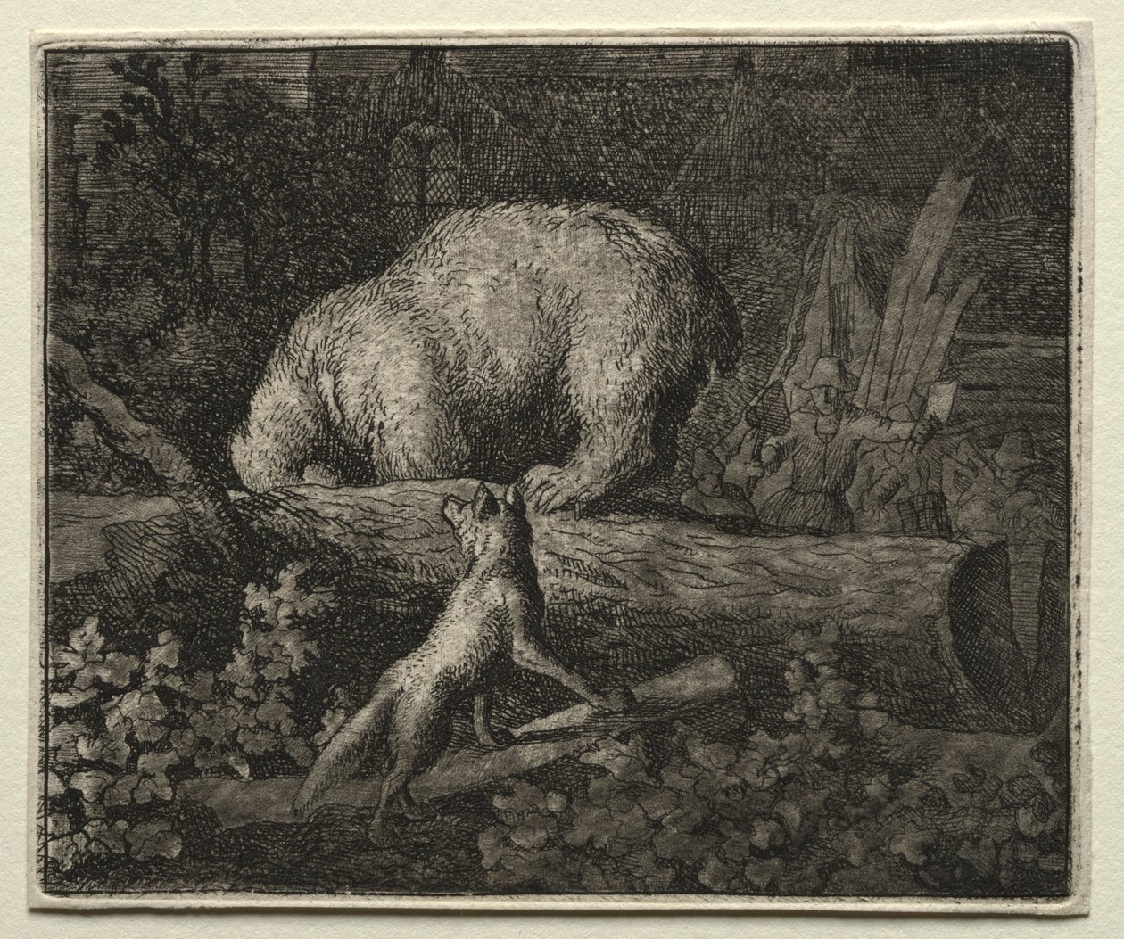 Reynard the Fox: aprisionando o urso. de Allart van Everdingen