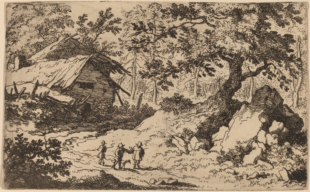 Ruinous Cottage, provavelmente c. 16451656. de Allart van Everdingen