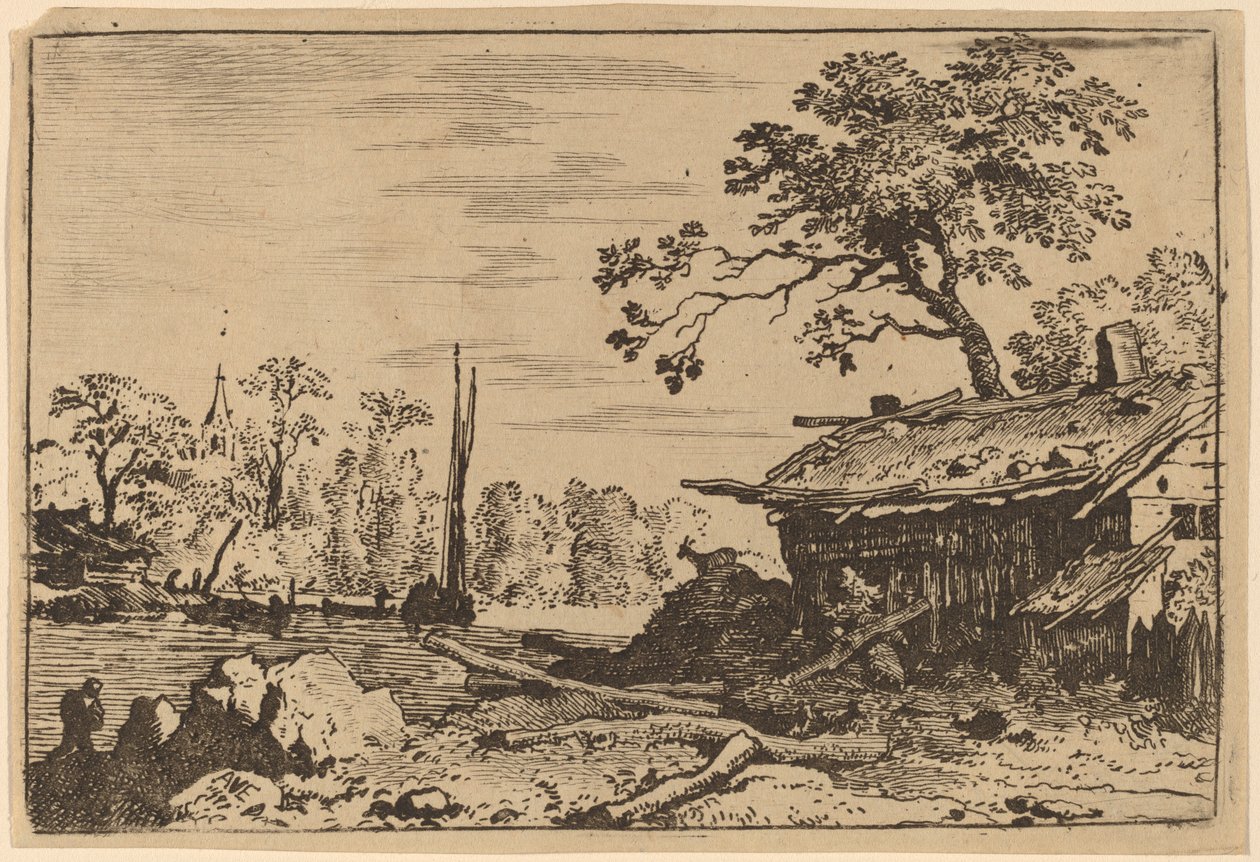Cabana Ruína, provavelmente c. 16451656. de Allart van Everdingen