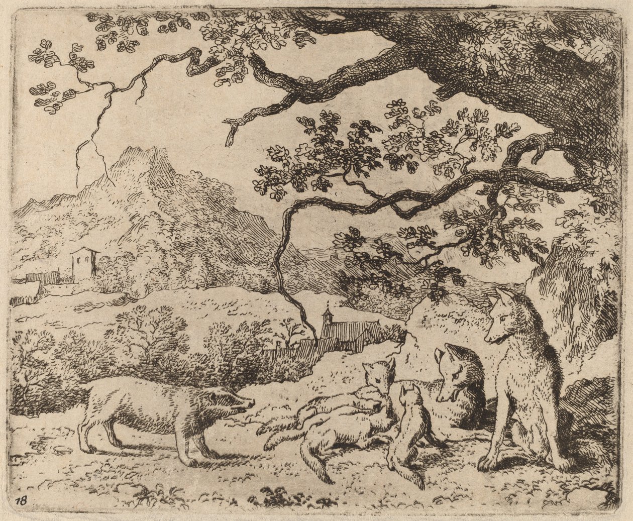 O Texugo Enviado como Mensageiro, provavelmente c. 16451656. de Allart van Everdingen