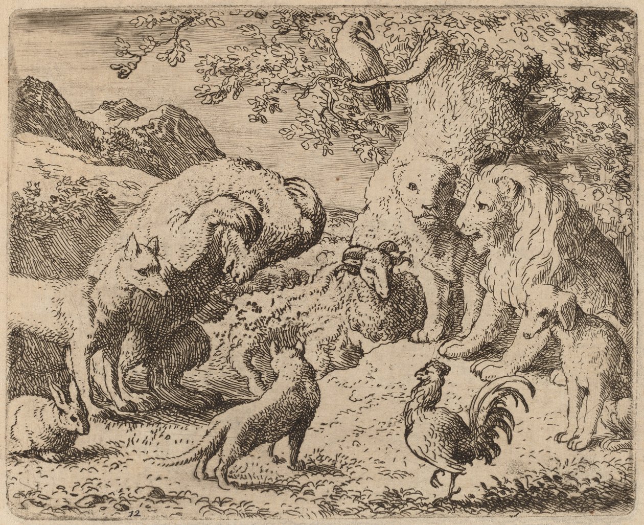 O Urso Suplica ao Leão por Justiça, provavelmente c. 16451656. de Allart van Everdingen
