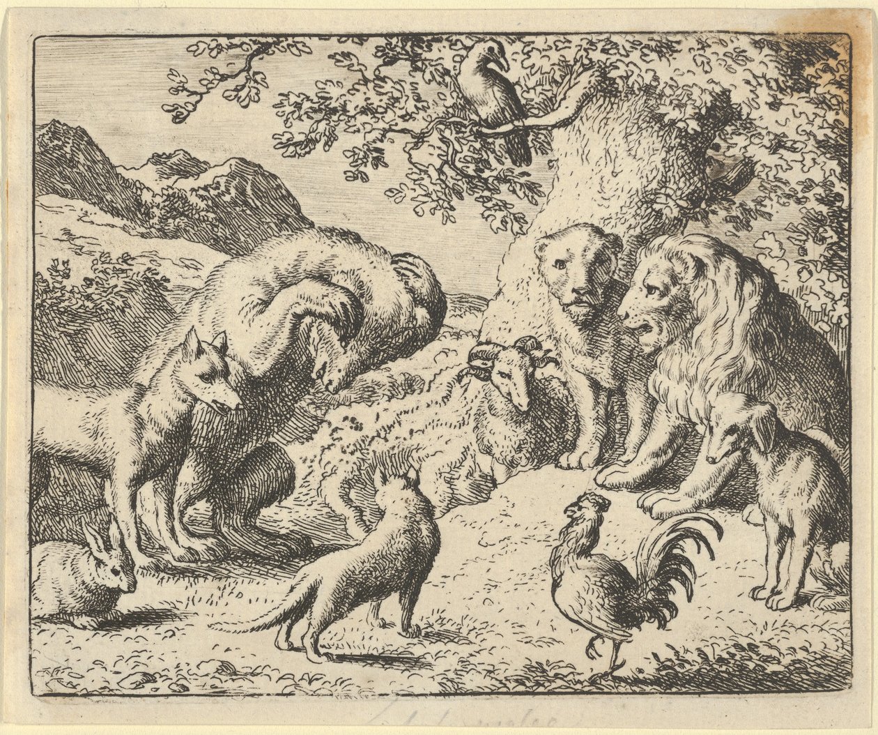 O Urso Busca Justiça do Leão Contra Renard, 1650-75. de Allart van Everdingen