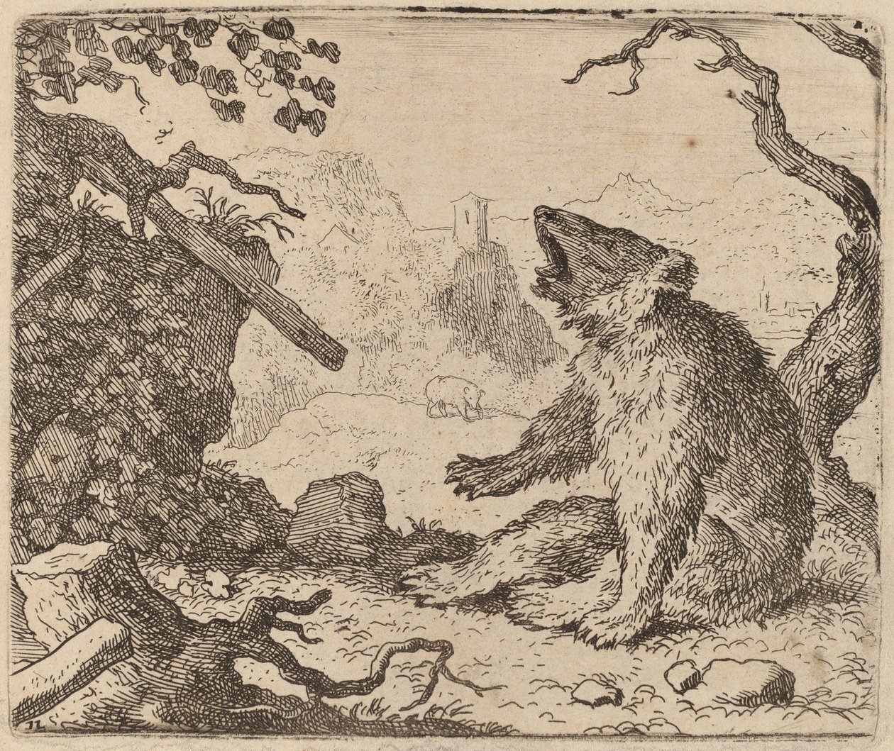 O Urso Enviado como Mensageiro, provavelmente c. 16451656. de Allart van Everdingen