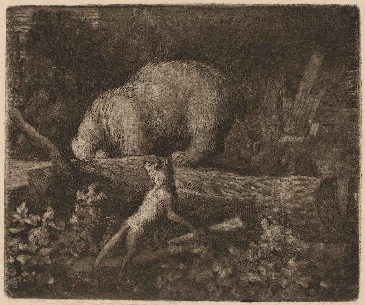 O urso preso, provavelmente c. 16451656. de Allart van Everdingen