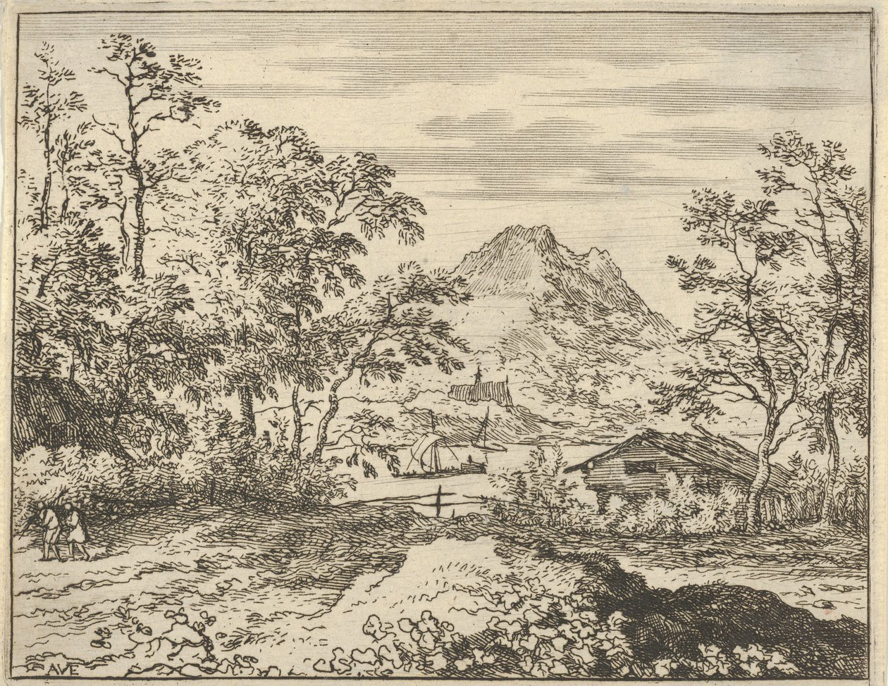 O rio largo, século XVII. de Allart van Everdingen