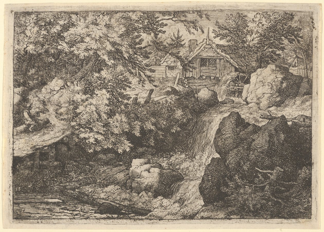 A Cascata Junto ao Moinho, Séc. XVII. de Allart van Everdingen