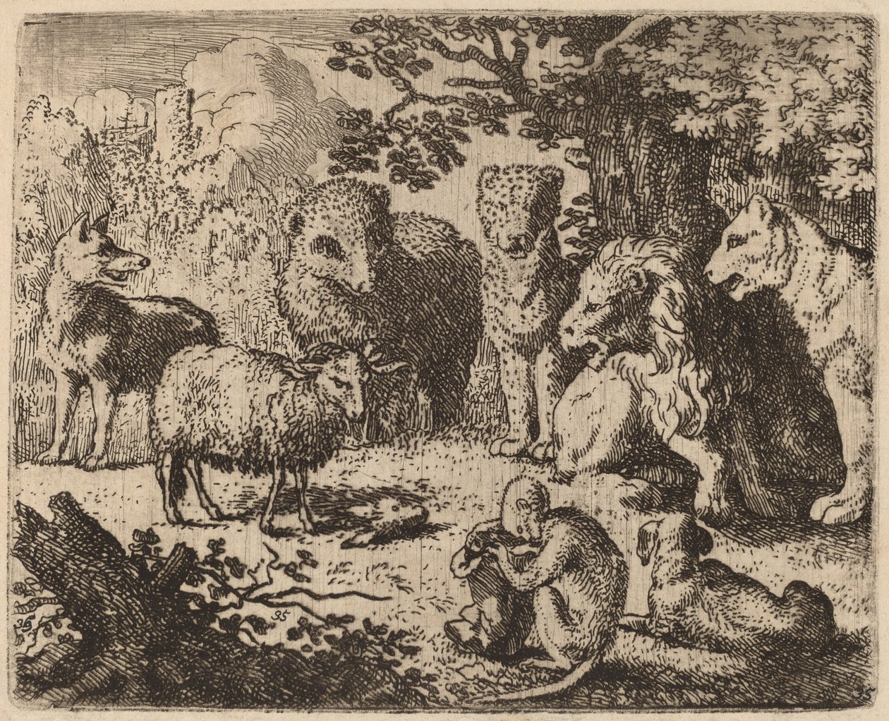 O documento é aberto, revelando a cabeça do coelho assassinado, provavelmente c. 16451656. de Allart van Everdingen