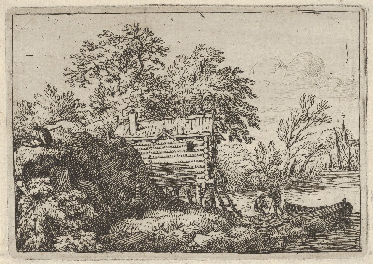 A Cabana do Pescador, século XVII. de Allart van Everdingen