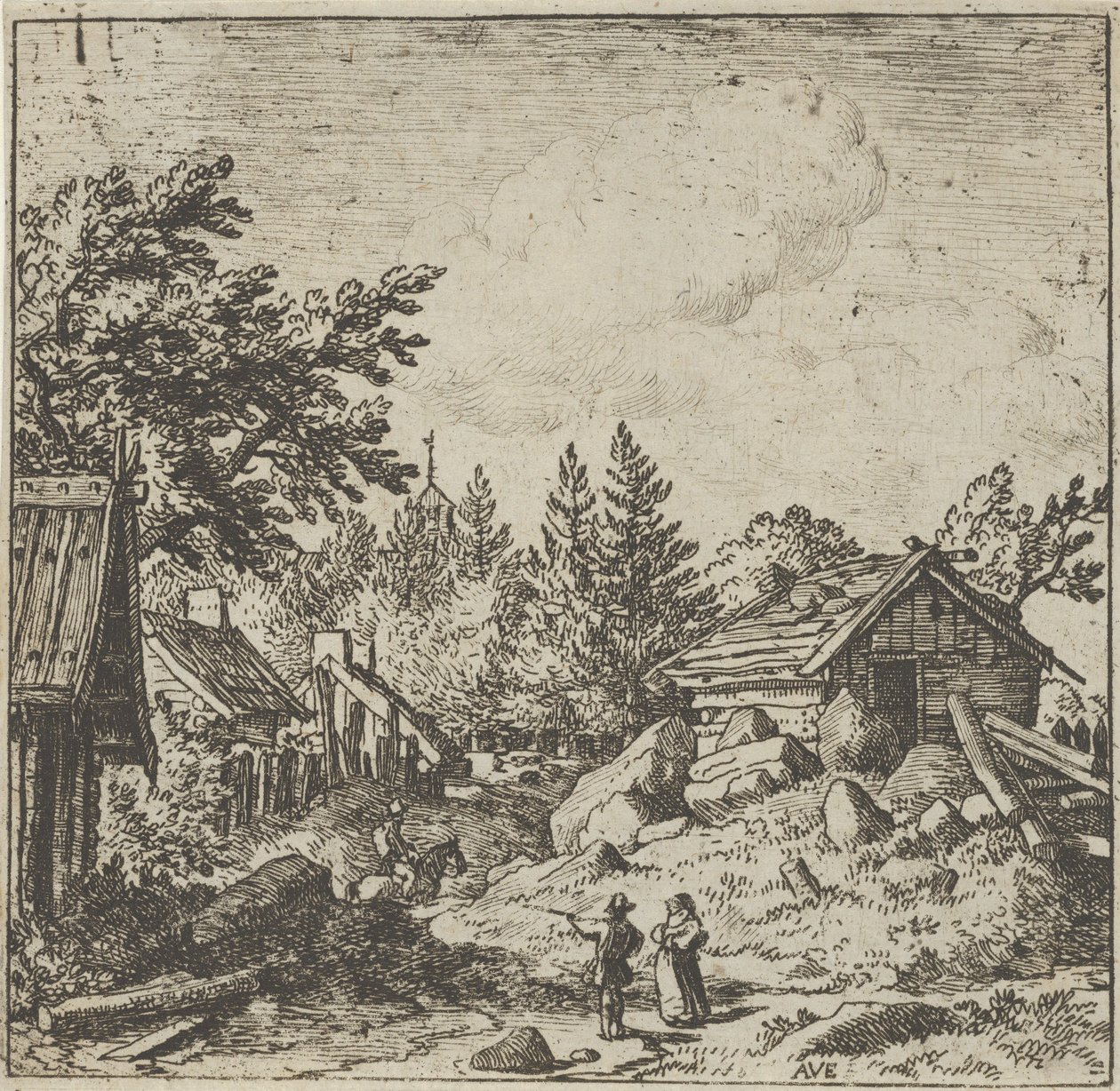 O Hamlet no Solo Montanhoso, século XVII. de Allart van Everdingen