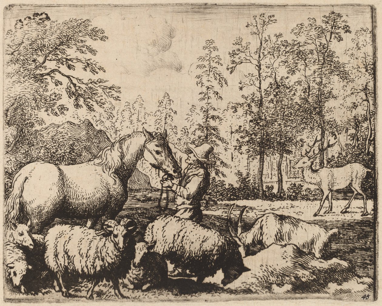 O Cavalo e o Cervo de Allart van Everdingen