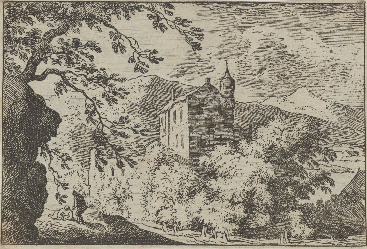 A Casa Grande com o Torreão, Séc. XVII. de Allart van Everdingen