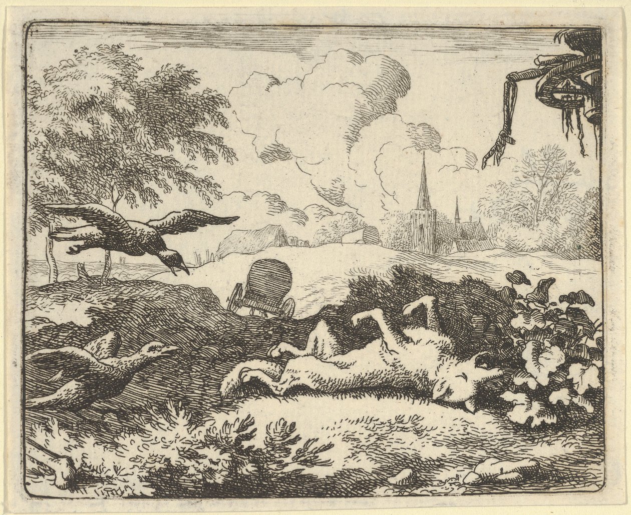 A leitura de uma ação penal contra Renard, 1650-75. de Allart van Everdingen