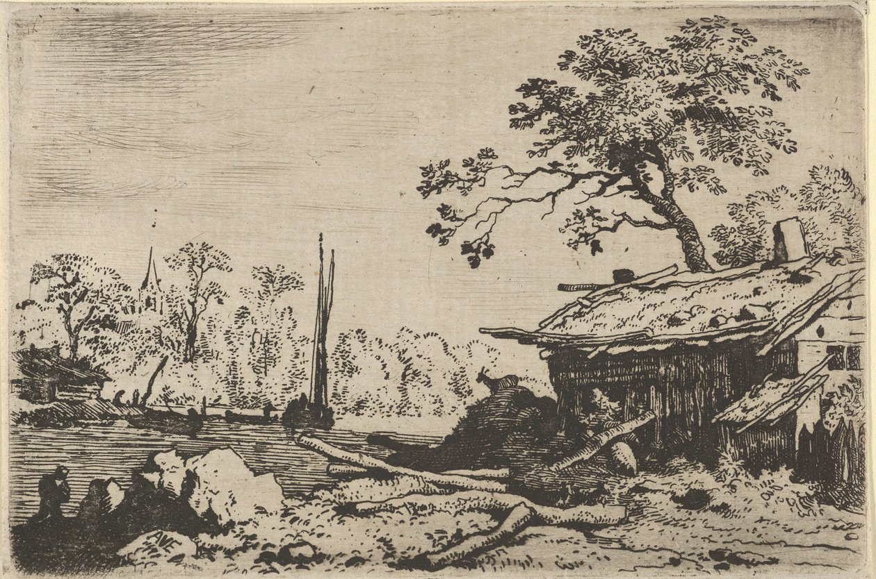 A Cabana Ruína, século XVII. de Allart van Everdingen